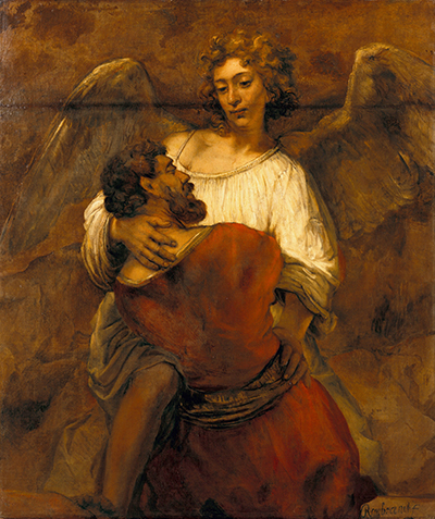 Jacob Wrestling with the Angel Rembrandt